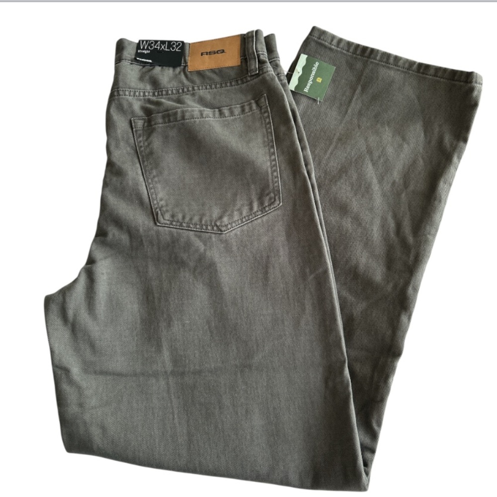 🌻4/$20 RSQ Men’s Grey Wide Leg Trending Jeans Size W34xL32 New With Tag